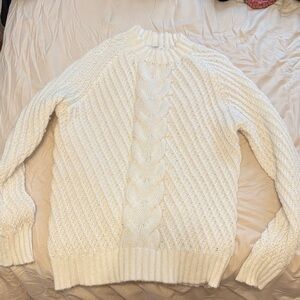 Cozy White Cable Knit Sweater